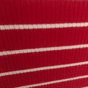 Bardot Dresses - Red Striped Ribbed Bardot Tie Strap Dress, Size M Bardot Dresses - Red Striped Ribbed Bardot Tie Strap Dress, Size M